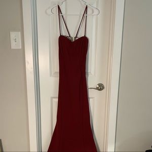 WINE RED WINDSOR DRESS